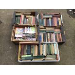 Four boxes of books - nature, agriculture, gardening, sports, geology, fiction, etc.; and a box of