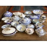 Miscellaneous tureens and ladles - Booths, Wilton Ware, Royal Worcester, Furnivals, Copeland,