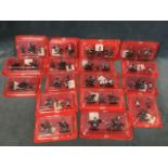 A collection of unopened DelPrado toy soldiers - painted, mounted, canons, horses, etc., - 17