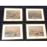 A set of four nineteenth century hunting prints - The Meeting, Breaking Cover, Full Cry and The