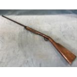 An early .22 cadet air rifle with tubular and octagonal barrel with hardwood stock - numbered