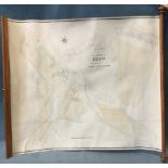 A nineteenth century hand drawn plan of Stow, showing the estate of Alex Mitchell with field sizes