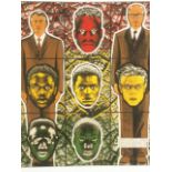 Gilbert and George, lithograph on paper - Eight, signed and dated 1992 in the print, mounted and