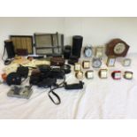 A quantity of photography equipment - photo enlarger, magnifier, pvc leaves, mostly lens and