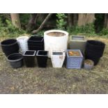 Miscellaneous garden tubs - square, circular, tapering, ribbed, sets, etc. (30+)