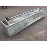 A knackered old 8ft galvanised trough with tubular rim. (100in)