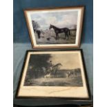 After AG Haigh, lithograph, Derby winner Bahram, framed - 20.5in x 16in; together with a Victorian