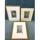 Shirley Lester, two stone lithographs titled Prospice, one artists proof and the other numbered,