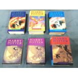 A collection of five Harry Potter hardback books, various editions and print runs - The Goblet of