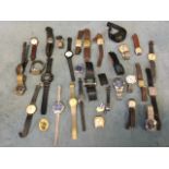 A quantity of C20th wristwatches from various makers - Sekonda, Zorba, Regus, Duromatic, etc.,