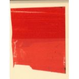 Nguyen Ducmanh, gouache on cardboard, red abstract, signed, float mounted and framed, from the