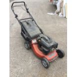 A Mountfield power driven rotary garden mower with fabric grassbox, 18in cut, 160cc engine, etc -