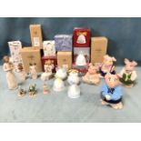 Miscellaneous ceramic figurines and decorations - four Wade NatWest pig money boxes, three Border