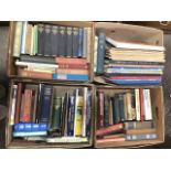 Four boxes of books - Arthur Ransome, poetry, The Stately Homes of England, reference, atlases,