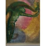 Rudolf Sauter, watercolour, surrealistic angel or diver, titled "Idea" on sticker verso, unsigned,