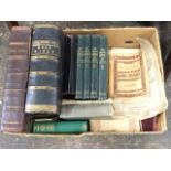 Miscellaneous books including Victorian leather bound family bibles, maps, prayer & hymn books, some