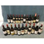 The residual contents of a wine cellar, mainly red wine - pair Châteauneuf de Pape 75 & 76, pair