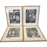 Shirley Lester, a set of four stone lithographs, numbered, signed and titled in pencil on