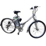 An American designed Izip electric bicycle, the numbered machine with battery, dynamo, soft padded