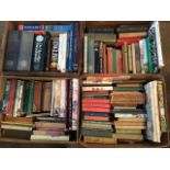 Four boxes of books - reference, Tolstoy War & Peace in three volumes, childrens, classics,