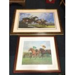 Claire Eva Burton, Chelsea Green numbered steeplechasing print titled Lammtarra, signed in pencil on