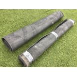 Two rolls of rubber underlay acoustic matting - 4ft wide. (2)