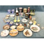 Miscellaneous ceramics including Victorian copper lustre, a Crown Devon pot, a pair of Pratts