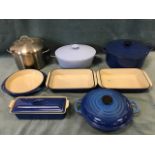 Miscellaneous Le Creuset and other enamelled cast iron cookware - pots & covers, dishes, a