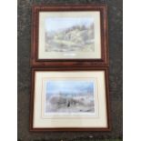 Myles Birket Foster, lithographic landscape print titled The Haywain, a numbered limited edition,