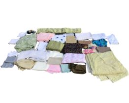 Miscellaneous textiles - taffeta, printed cotton, silk, machine embroidered cotton and faux silk,