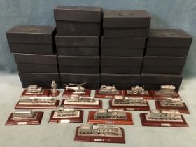 A collection of fourteen boxed and mint Royal Hampshire Art Foundry cast pewter Thomas the Tank