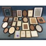 Miscellaneous picture and photograph frames - gilt, oval, brass, silver plated, mounted, mostly