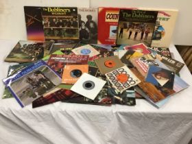 A collection of vinyl LPs and singles - country, Scottish, jazz, Dubliners, folk, pop, etc. (75+)