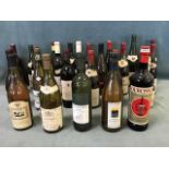 The residual contents of a wine cellar - red wines including Bordeaux, Beaujolais Nouveau, Burgundy,