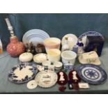 Miscellaneous ceramics - Bells Whisky bottles, Grindley bowls, a Royal Winton cheese dish, a mottled