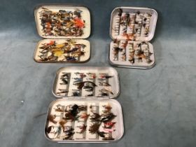 Three boxes of fishing flies - Atkinson Sports Depot of Kendal, Wheatley Silmalloy, and another with