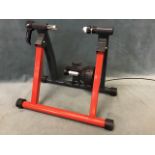 A boxed Bike Hut turbo trainer, the folding stand with six-level friction resistance for applying to