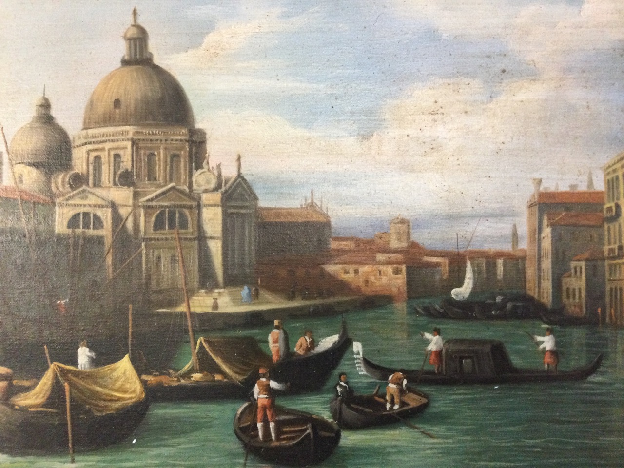 M Livino, after Guardi, C20th oil on canvas, the Grand Canal, Venice with Santa Maria della - Bild 2 aus 3