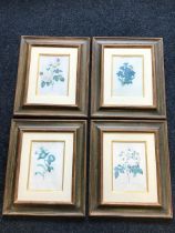 PJ Redouté, a set of four coloured floral prints in stained moulded frames. (17.75in x 21in) (4)