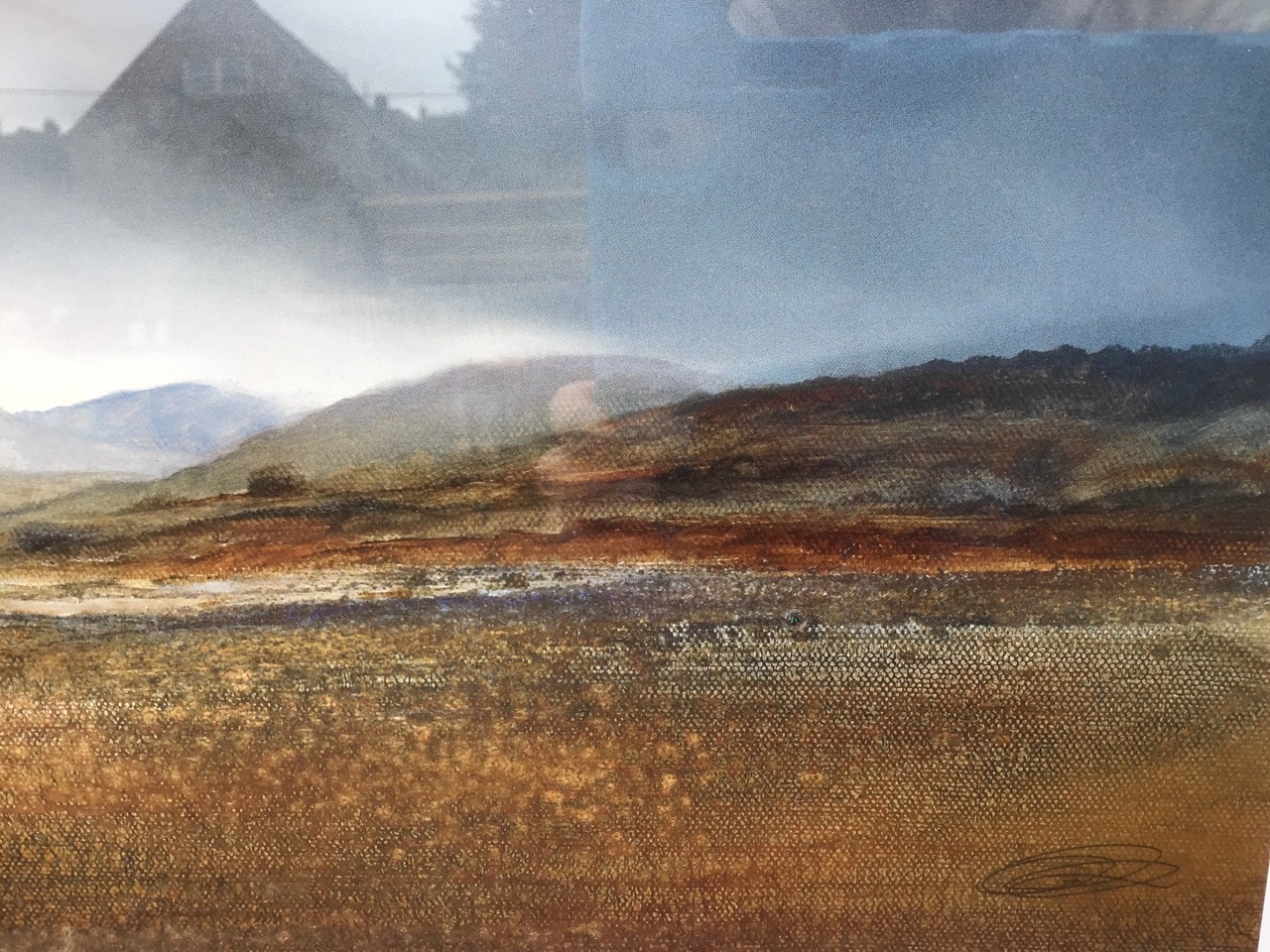 Peter Dowr, a signed lithographic highland landscape print, titled Distant Horizons 2, in silvered - Bild 3 aus 3