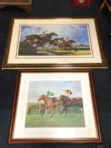 Claire Eva Burton, a Chelsea Green numbered steeplechasing print titled Lammtarra, signed in pencil