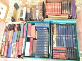 A collection of books - encyclopaedias, reference, cookery, Charles Dickens, hard bound classic