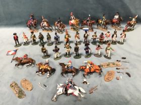 A collection of del Prado handpainted Napoleonic lead mounted soldiers including British,