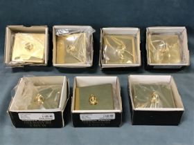 Seven Victorian style boxed & unused Sussex Brass electric light switches with square panels. (7)