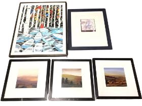 Paul Kessling, lithographic prints, a set of three landscapes titled Tan Hill, Ravenstonedale Common