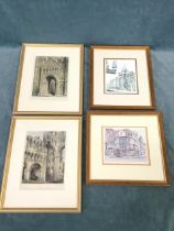 Philip Martin, two signed and numbered prints of Edinburgh - Canongate and John Knox house,