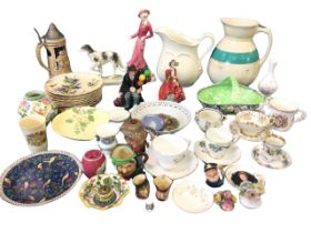 Miscellaneous ceramics - Royal Doulton with a boxed Balloon Man, Top o’ the Hill, and four character