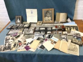 A collection of miscellaneous family photographs - albums, holidays, dancers, the Queen Mother,