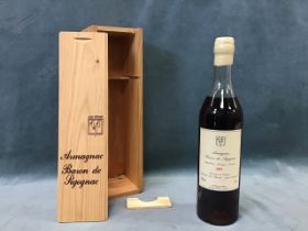 A boxed 1943 vintage bottle of Baron de Sigognac Armagnac, Domaine de Coulom - 70cl.