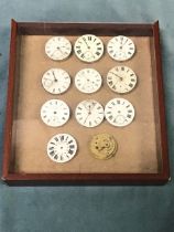 Ten antique pocket watch movements, various makers including JW Benson, GG Graves, Kirk & Co,